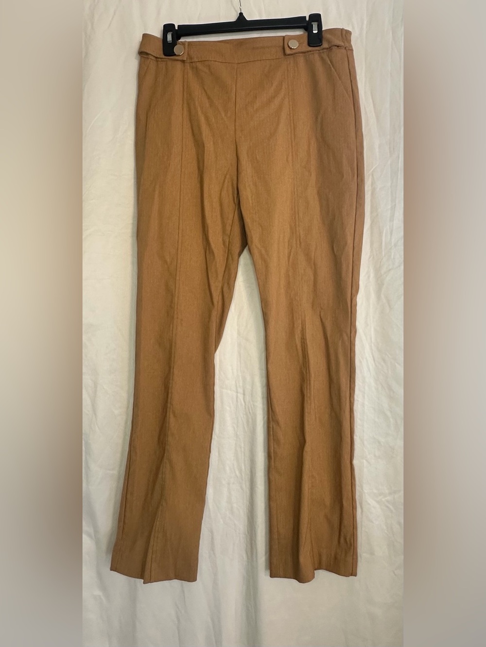 Zac & Rachel Women’s Tan DressPants size 8 Gold button detail on  front